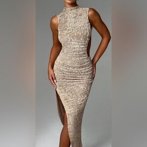 Aphrodite midi dress in beige from babyboo fashion